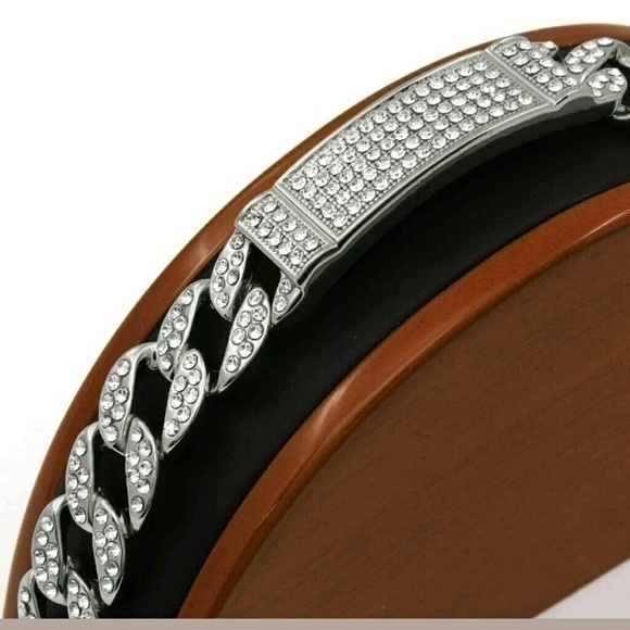 9" INCH ICED OUT HIP-HOP BRACELET - Picture 3 of 3